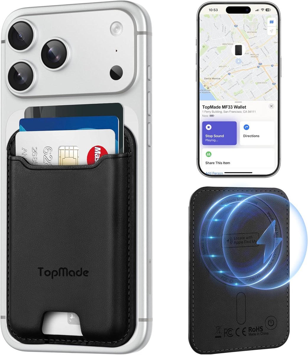 TopMade Find My MagSafe Wallet, 4 Cards