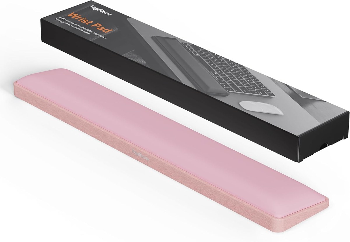 TopMade Pink Cooling Gel Wrist Rest, Full-Size 17 in